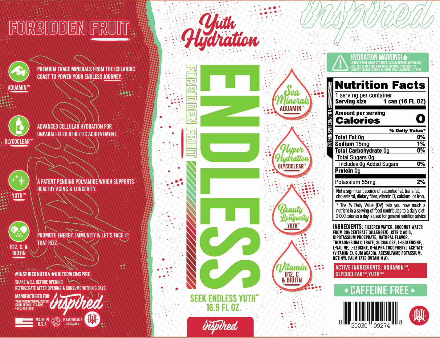 Endless Yuth Hydration - Forbidden Fruit - Case of 12