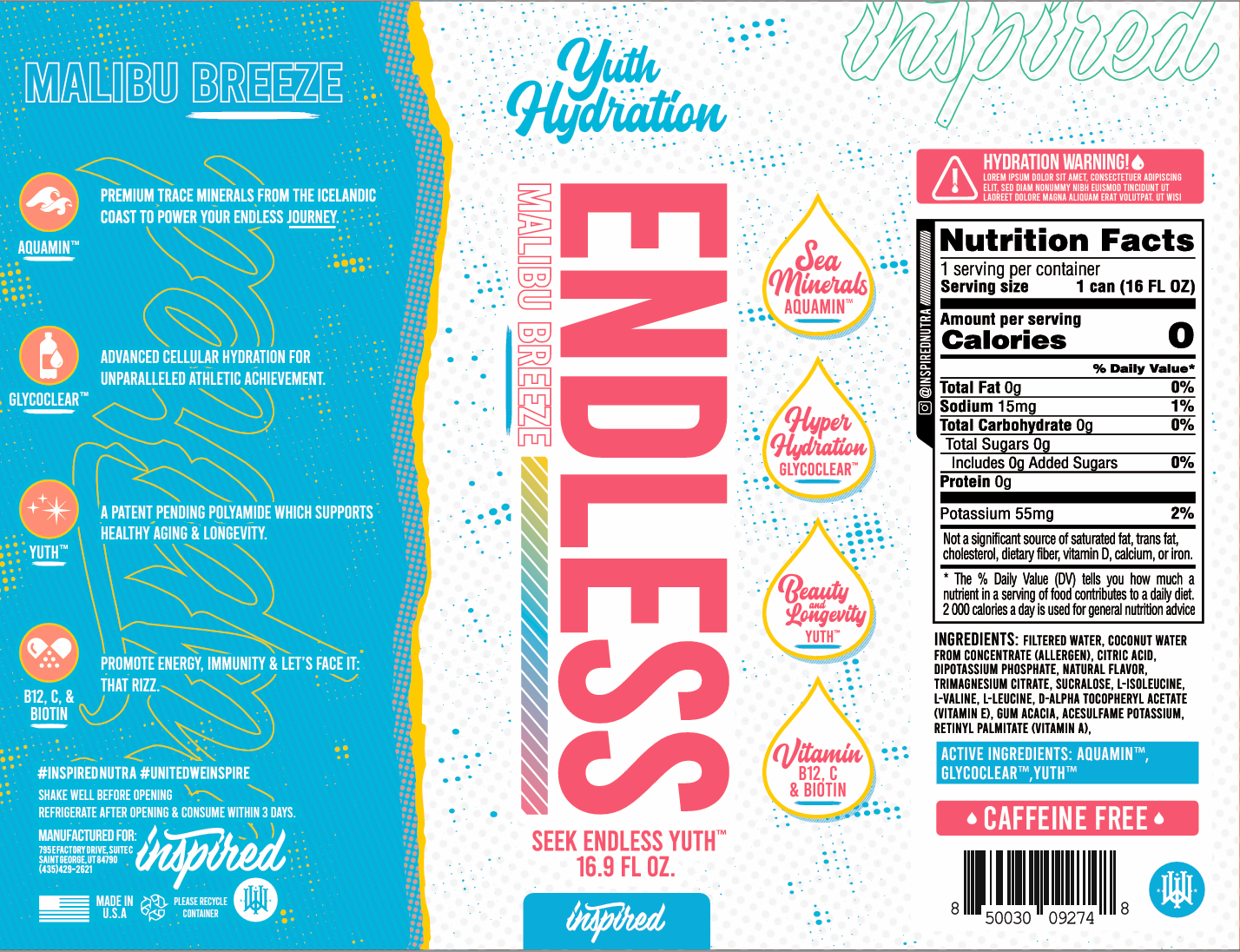 Endless Yuth Hydration - Malibu Breeze - Case of 12