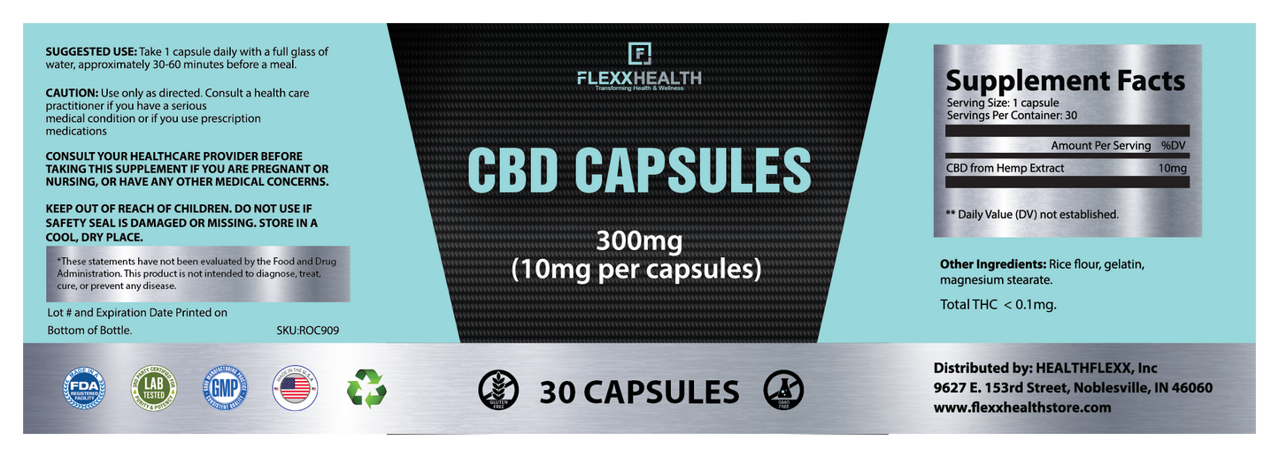 CBD CAPSULES - CBD Supplement by FLEXX HEALTH™