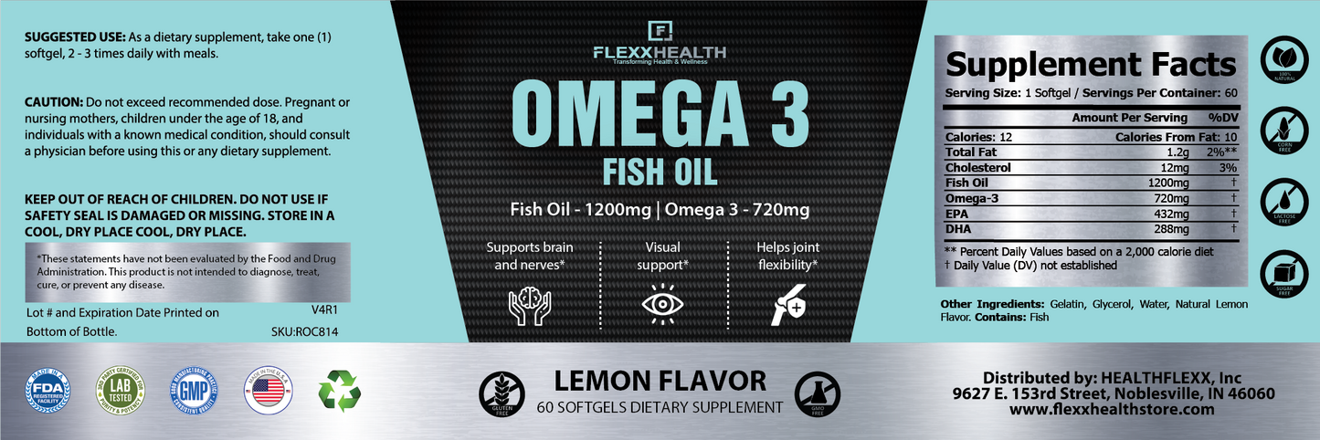 OMEGA 3 FISH OIL by FLEXX HEALTH™