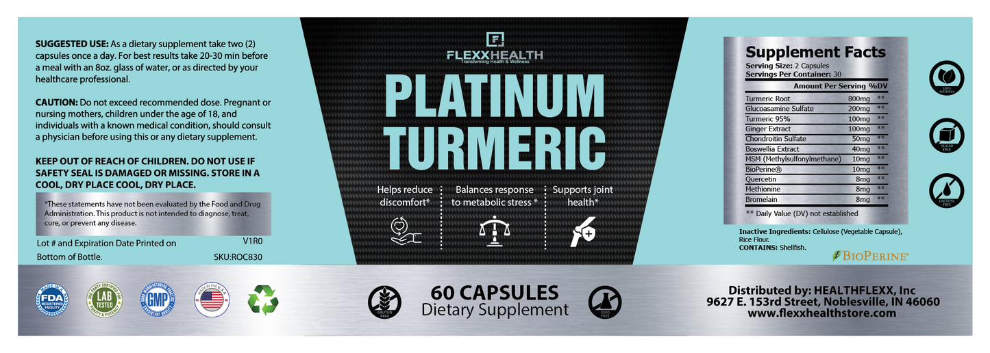 PLATINUM TUMERIC Joint Support Plus by FLEXX HEALTH™