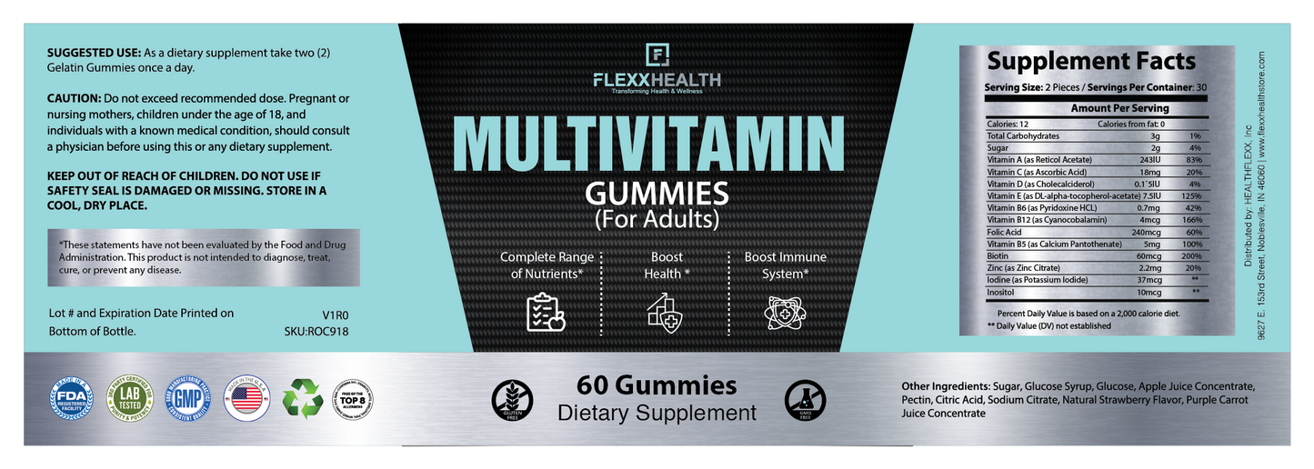 MULTI-VITAMIN GUMMINES (Adult) by FLEXX HEALTH™